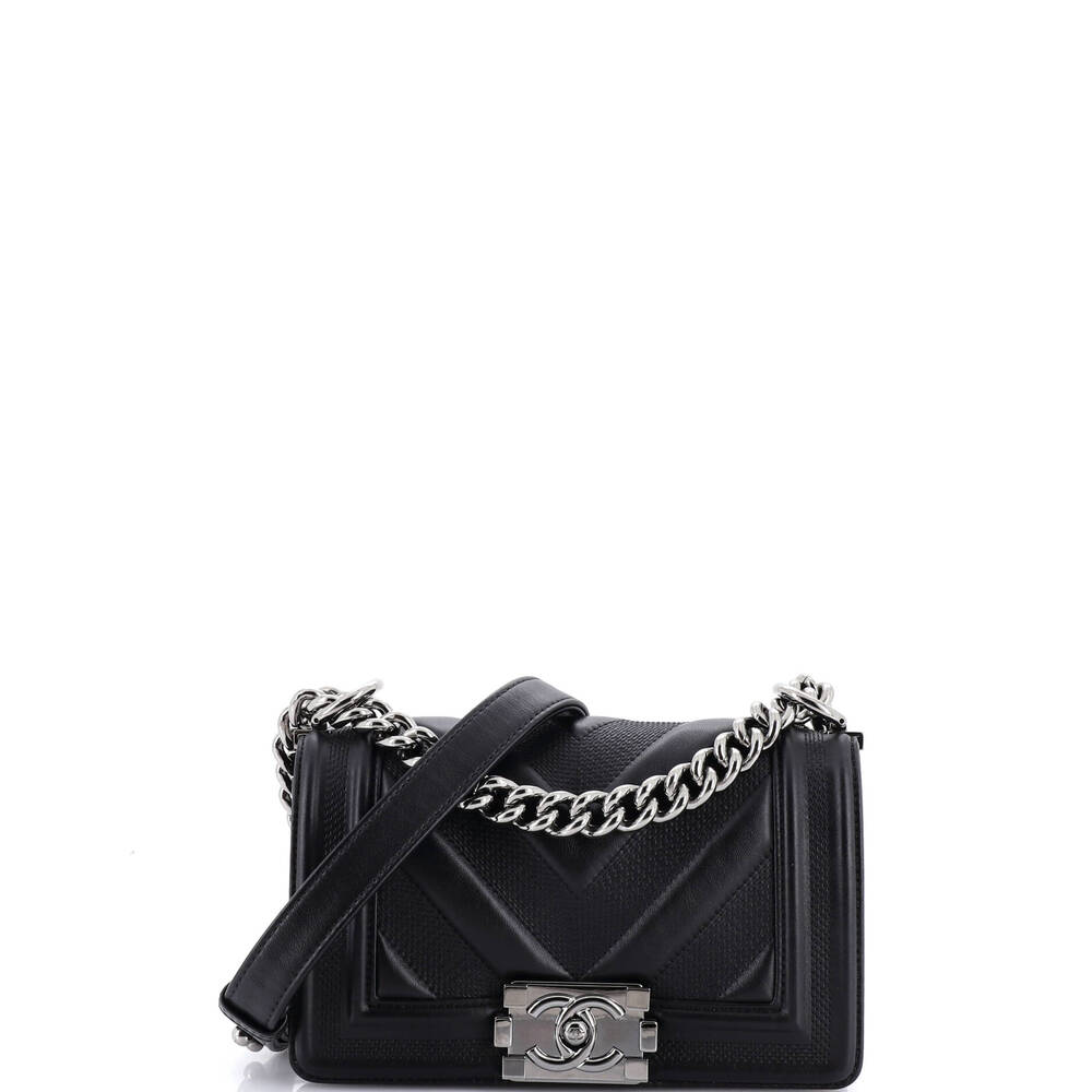 Chanel Boy Flap Bag Perforated Chevron #205096C49B